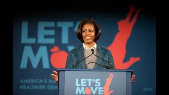Michelle Obama zur Kampagne "Let's move!" (Foto: Weißes Haus; Lawrence Jackson)